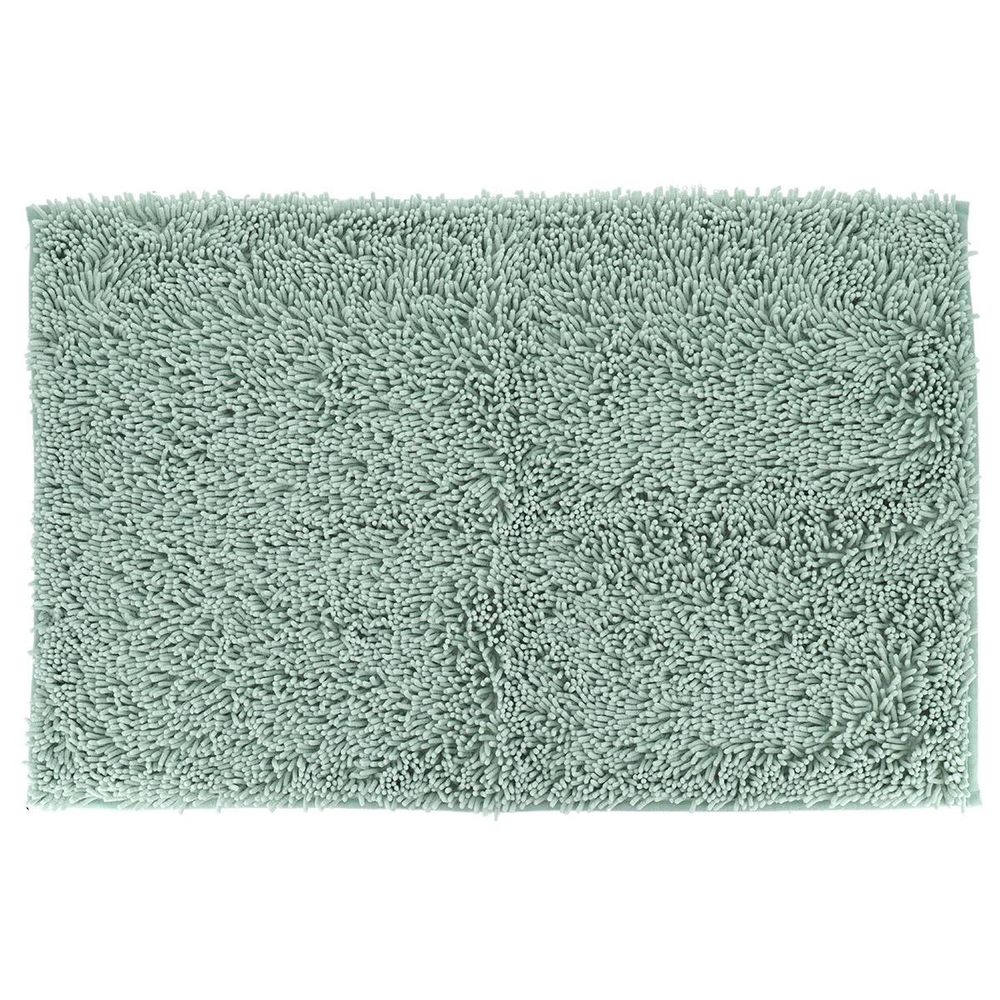 Tapis microfibre petite chenille 50x80 cm - vert eucalyptus