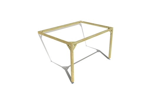 Pergola bois • 4m x 3m • adossée • cadre simple • livraison comprise