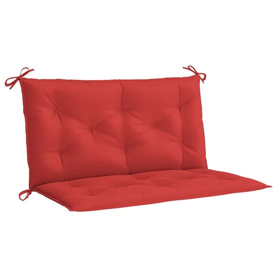 Coussin de banc de jardin rouge 100x(50+50)x7 cm tissu oxford