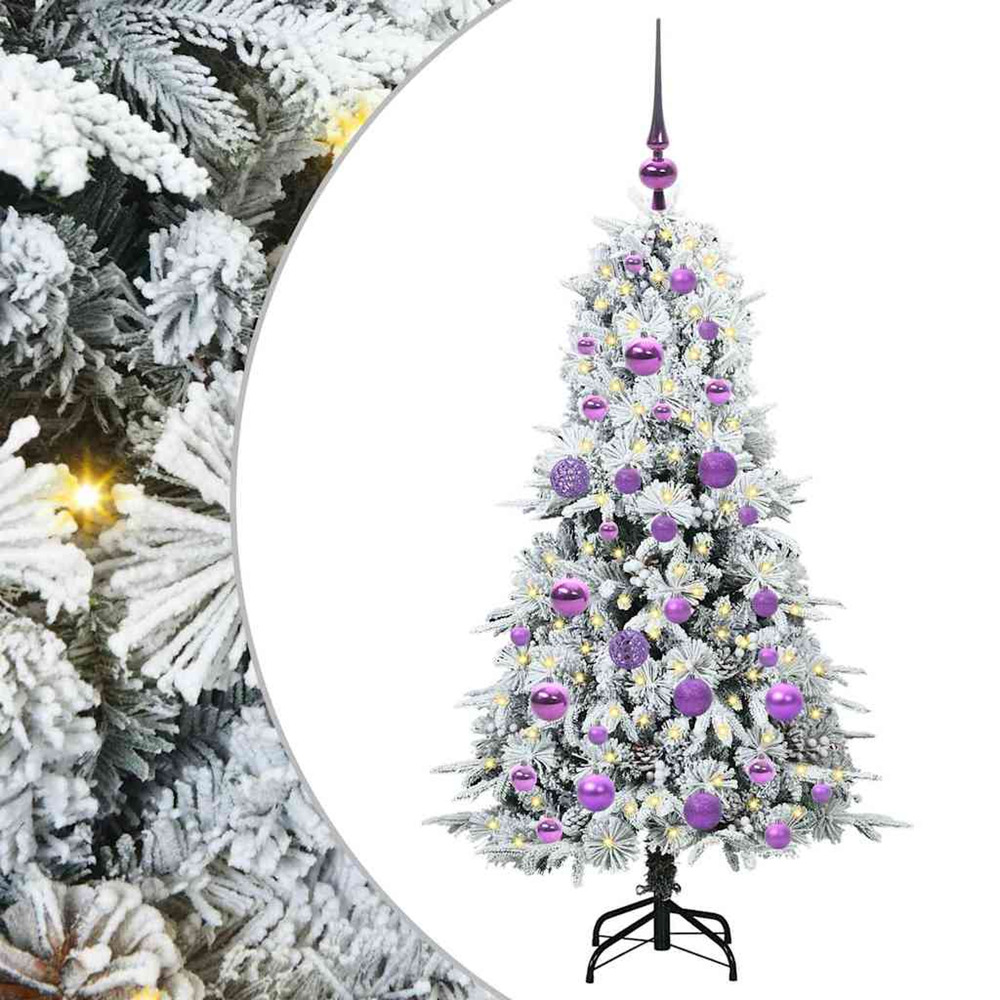 Sapin de noël artificiel à branches articulées blanc 120 cm