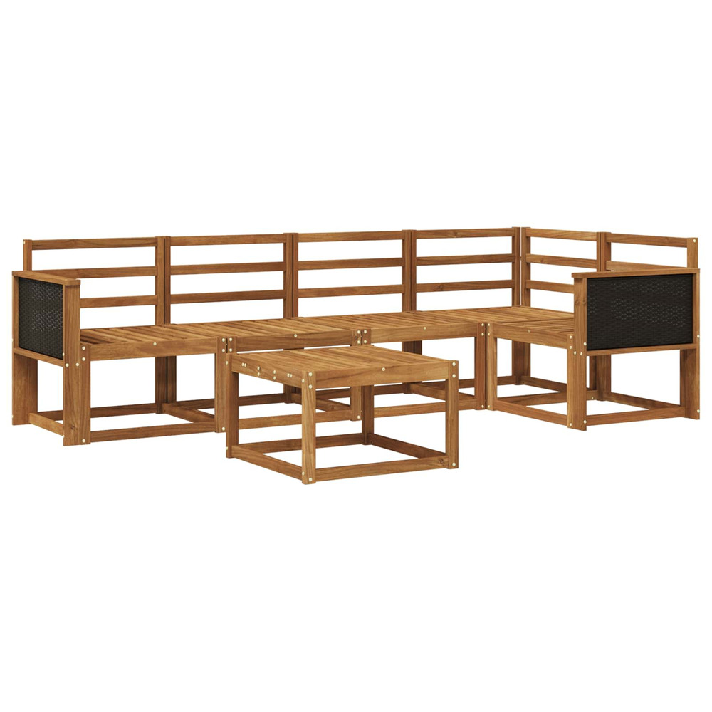 Ensemble de canapés d'extérieur 6 pcs naturel