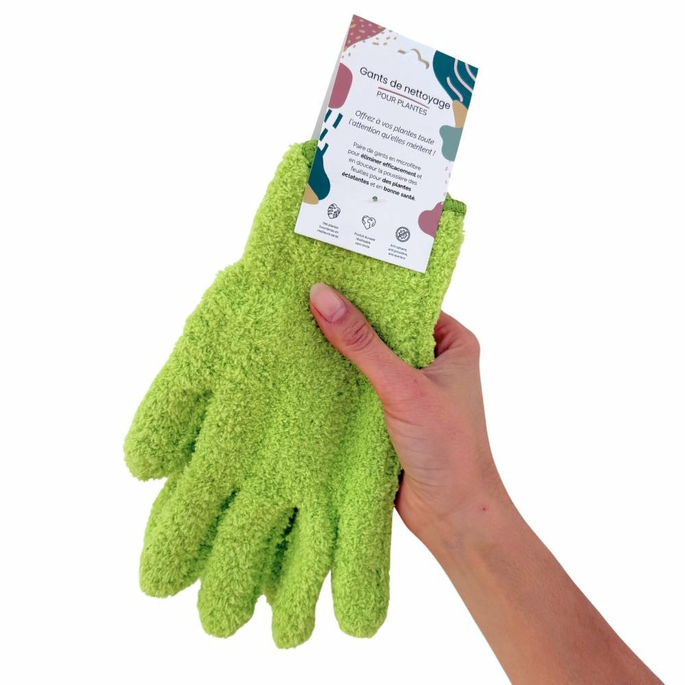 Gants de nettoyage pour plantes - anti-calcaire - vert pomme