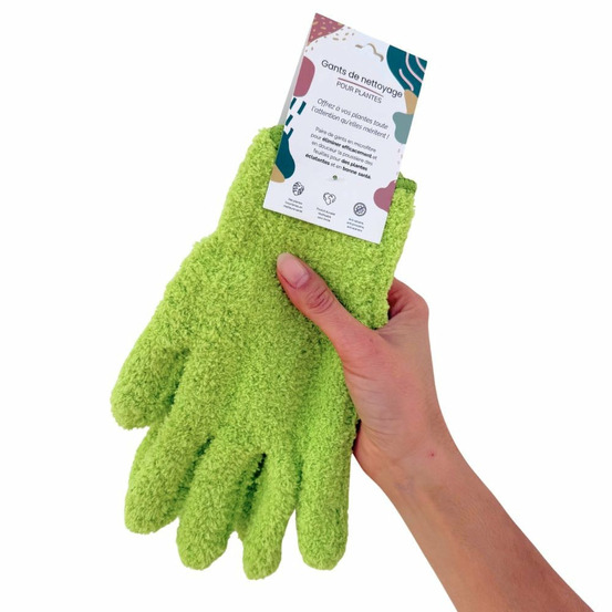 Gants de nettoyage pour plantes - anti-calcaire - vert pomme