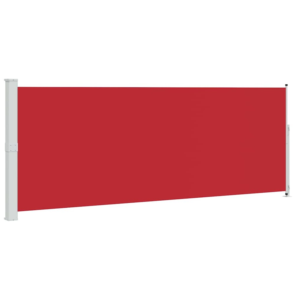 Auvent latéral rétractable de patio 180x500 cm rouge