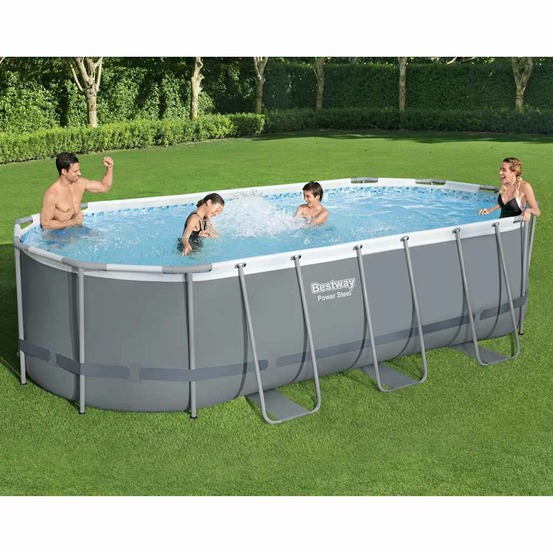 Piscine hors sol power steel ovale 549x274x122 cm