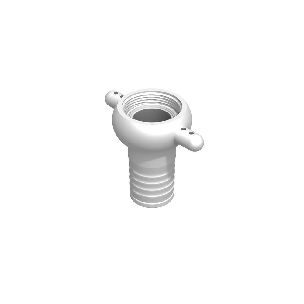 Raccord cranté femelle 1''1/2 bsp - male cannelé droit 38mm