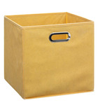 Boîte de rangement jaune 31 x 31 x 31 cm