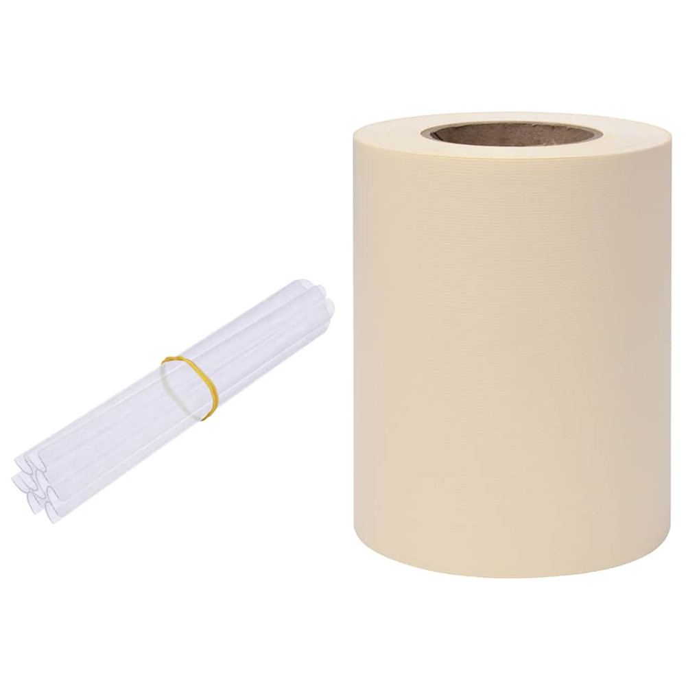 Écran d'intimité de jardin pvc 35x0,19 m crème