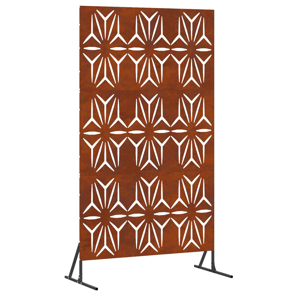 Écran de confidentialité gris 100 x 50 x 180 cm acier patiné