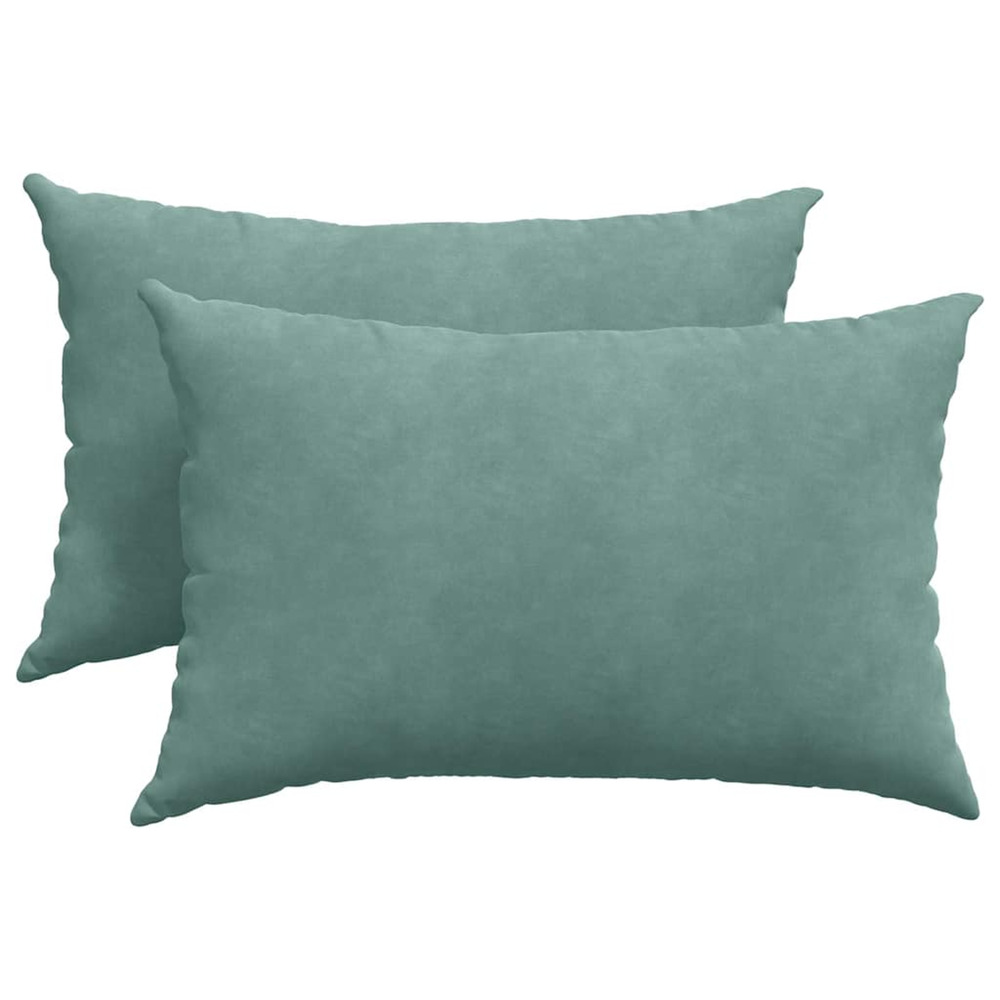 Coussins de canapé 2 pcs vert mer 60 x 40 cm