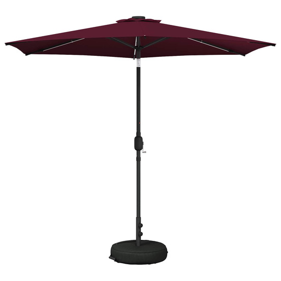Parasol de jardin avec lumières led et base 270 x 270 cm