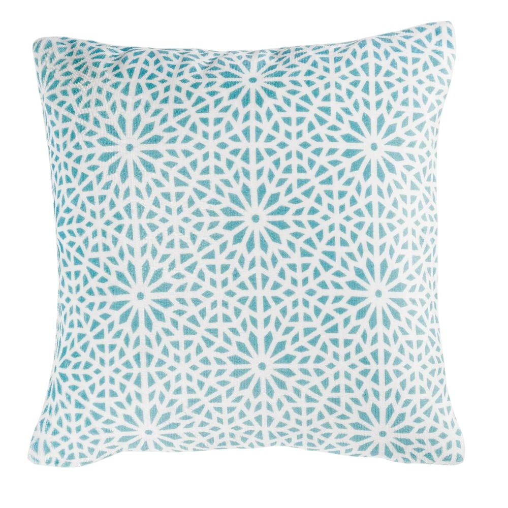 Housse de coussin 40 x 40 cm flanelle tunis menthe