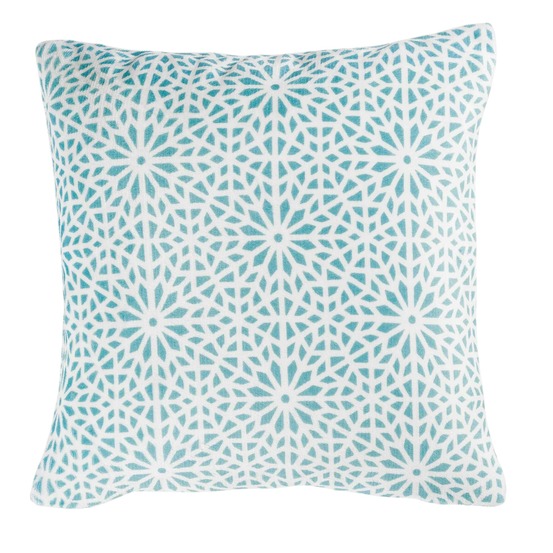 Housse de coussin 40 x 40 cm flanelle tunis menthe