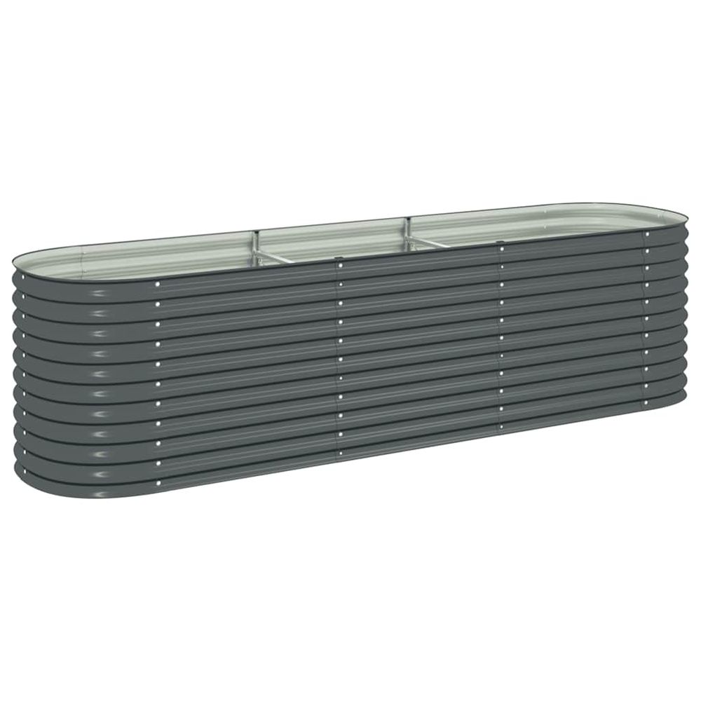 Lit surélevé de jardin 320x80x81 cm acier galvanisé gris