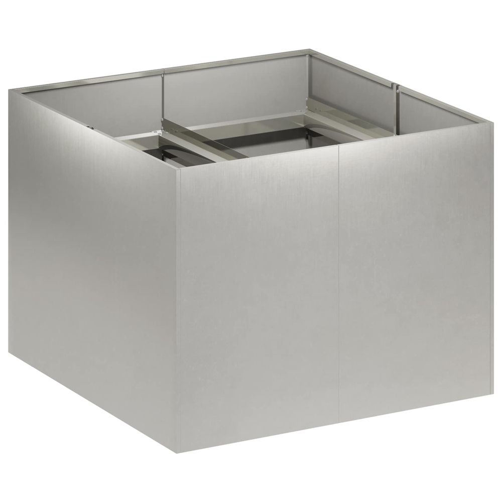 Cache-pot de jardin argenté 80 x 80 x 60 cm acier inoxydable