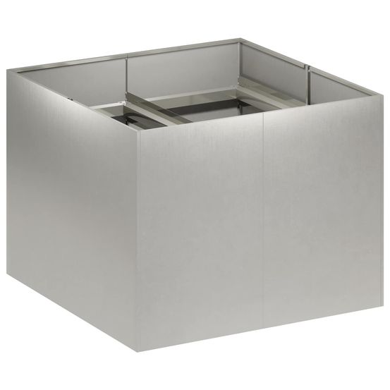 Cache-pot de jardin argenté 80 x 80 x 60 cm acier inoxydable