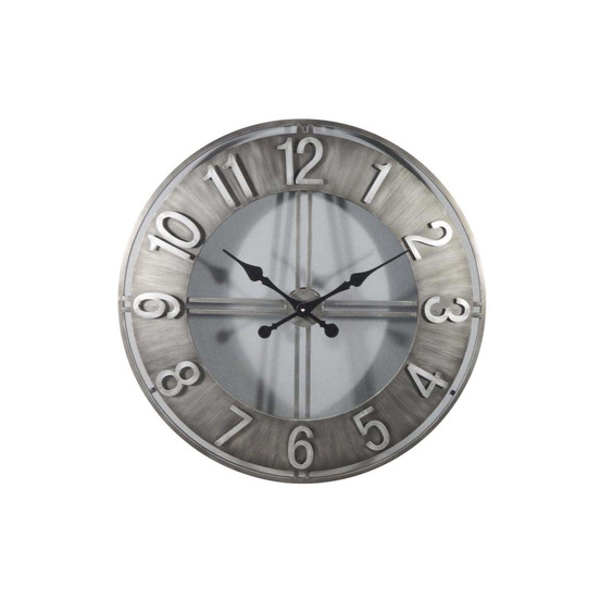 Horloge ronde en métal esprit aviateur