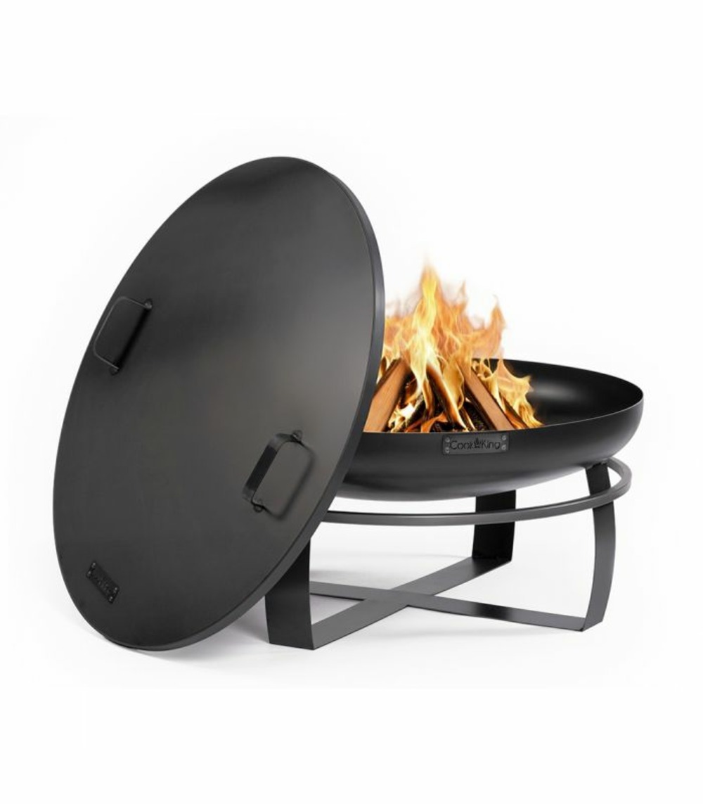 Braséro viking 80cm acier robuste couvercle inclus cookking pack-111262-1