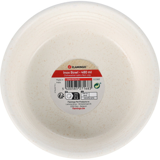 Gamelle pour nourriture ou l'eau blanche ø 13.6cm, 480 ml pour chat et pet