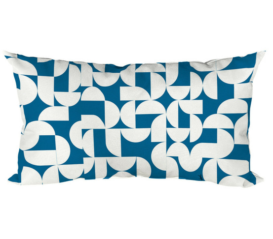 Lot de 2 coussins extérieur - 50x30x15 - eclypse mer