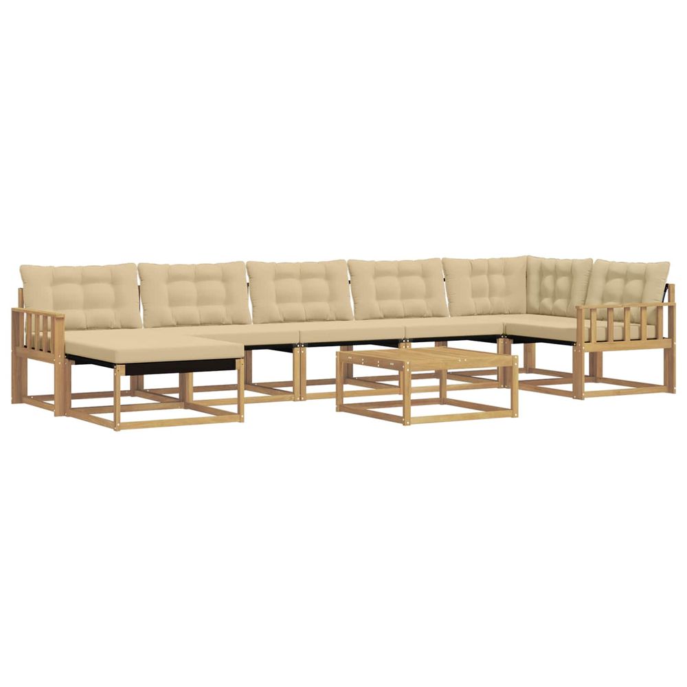 Ensemble de canapés d'extérieur 8 pc blanc et beige
