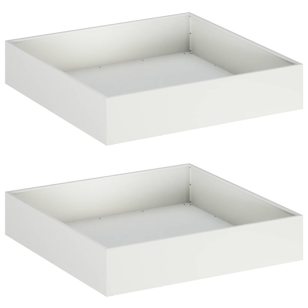Cache-pot de jardin 2 pc blanc 80 x 80 x 20 cm