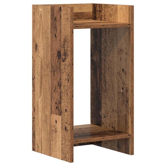 Support de plante bois ancien 30 x 30 x 60 cm bois d'ingénierie