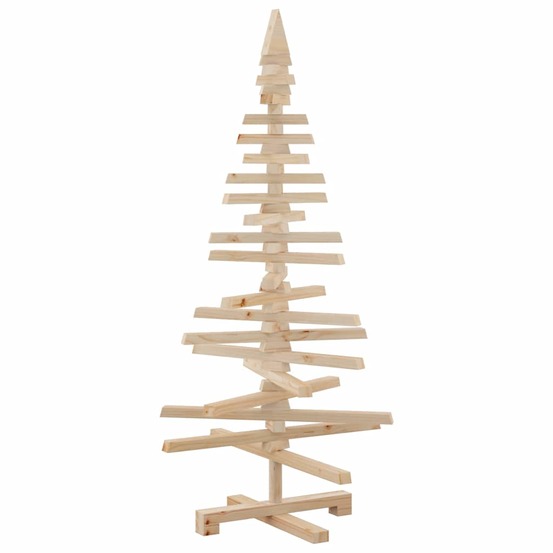 Arbre de noël en bois pour décoration 120 cm bois massif de pin
