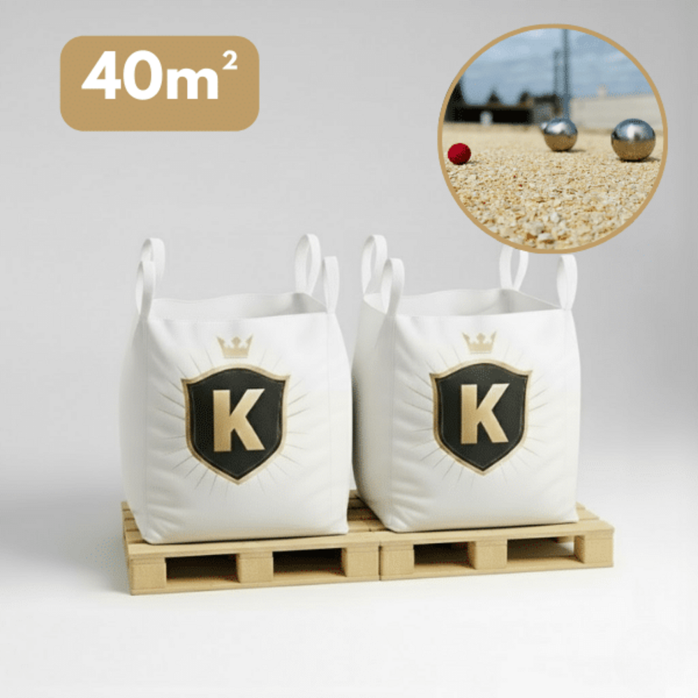 Sable terrain de pétanque beige 0/8 mm – pack 2 big bag +/- 1,5 t
