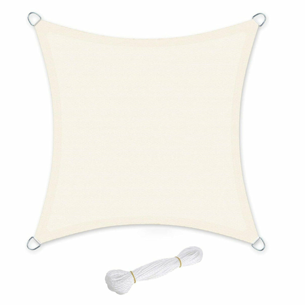 Voile d'ombrage 5 x 5 m en hdpe protection solaire protection anti uv perméable à l'air pour le jardin le balcon respirant p