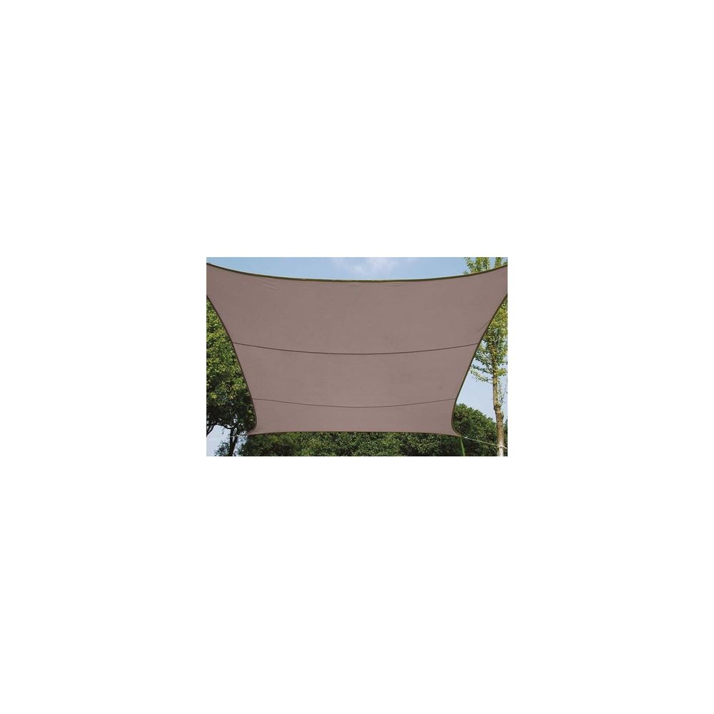 Voile solaire carrée gris taupe ombrage élégant et protection uv - perel