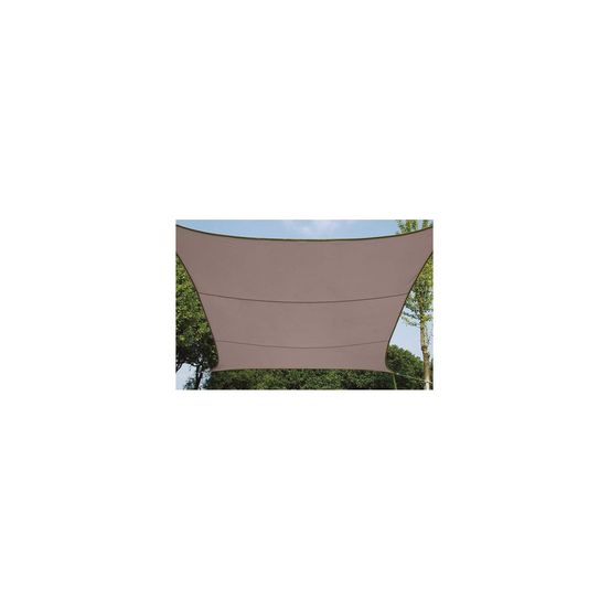 Voile solaire carrée gris taupe ombrage élégant et protection uv - perel