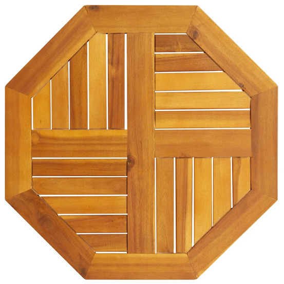 Dessus de table 60x60x2 cm octogonal bois massif d'acacia