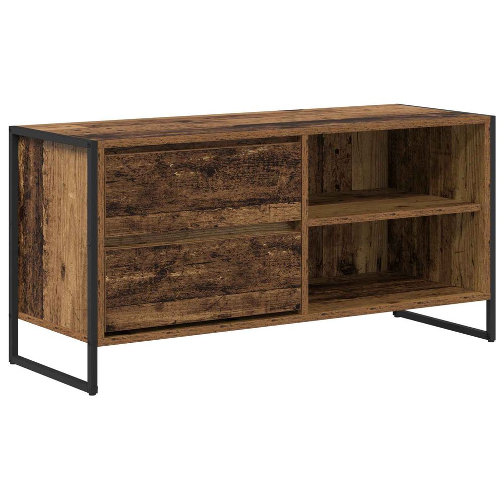 Meuble tv 100 x 36 x 49,5 cm bois ancien bois d'ingénierie