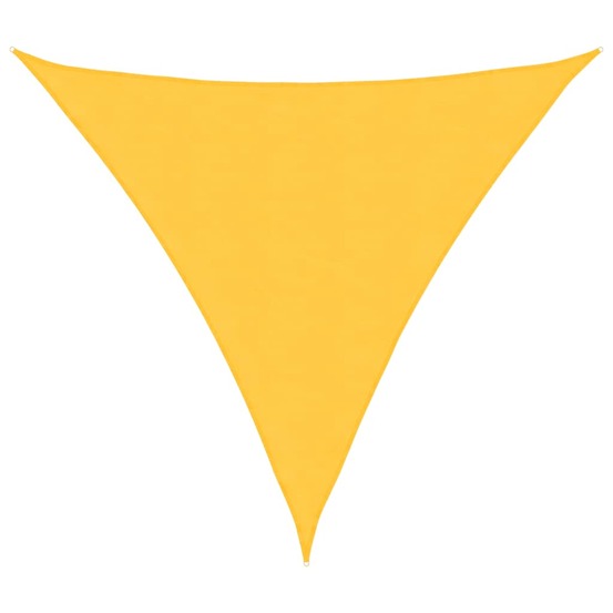Voile de parasol tissu oxford triangulaire 4x4x4 m jaune