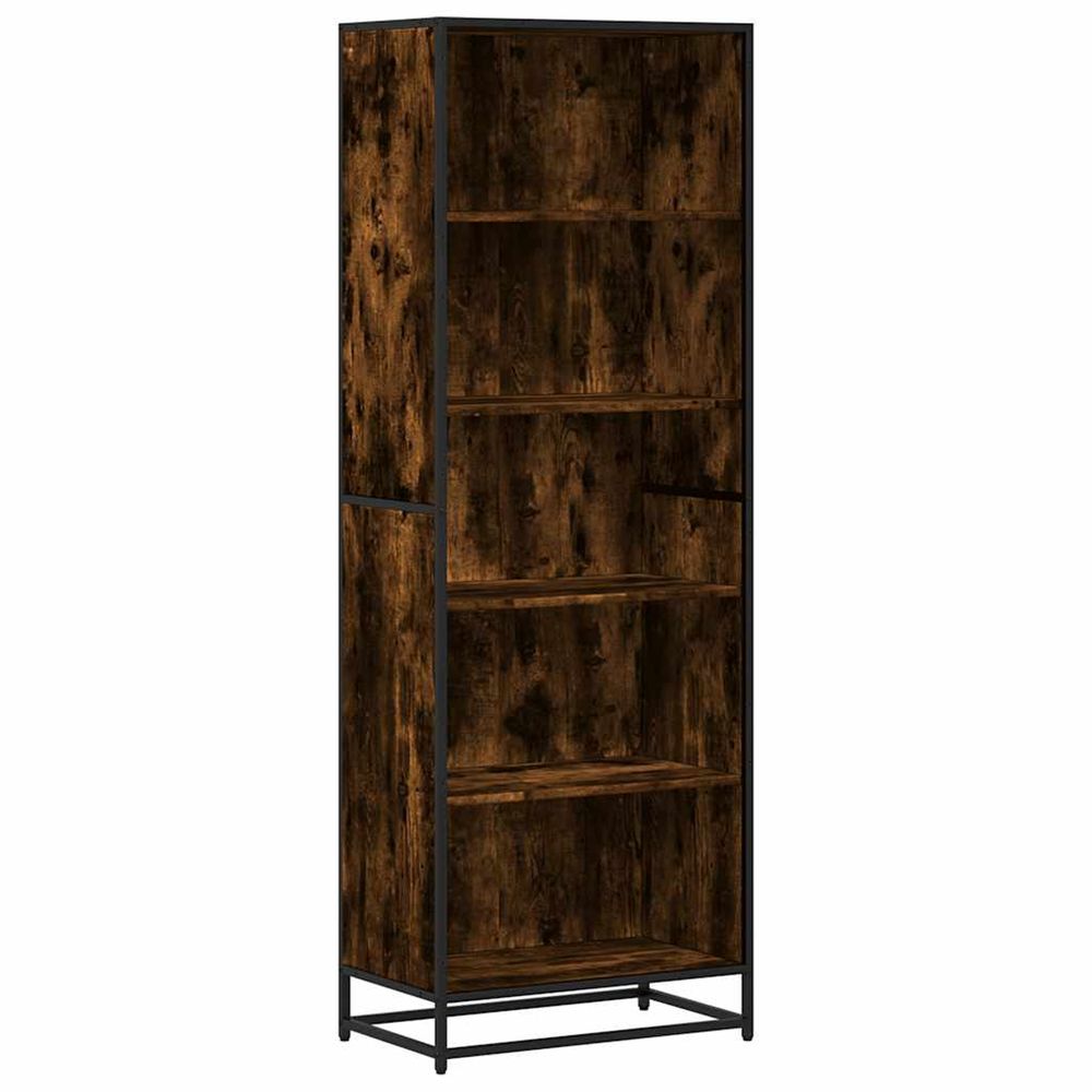 Bibliothèque chêne fumé 60x35x170,5 cm bois d'ingénierie