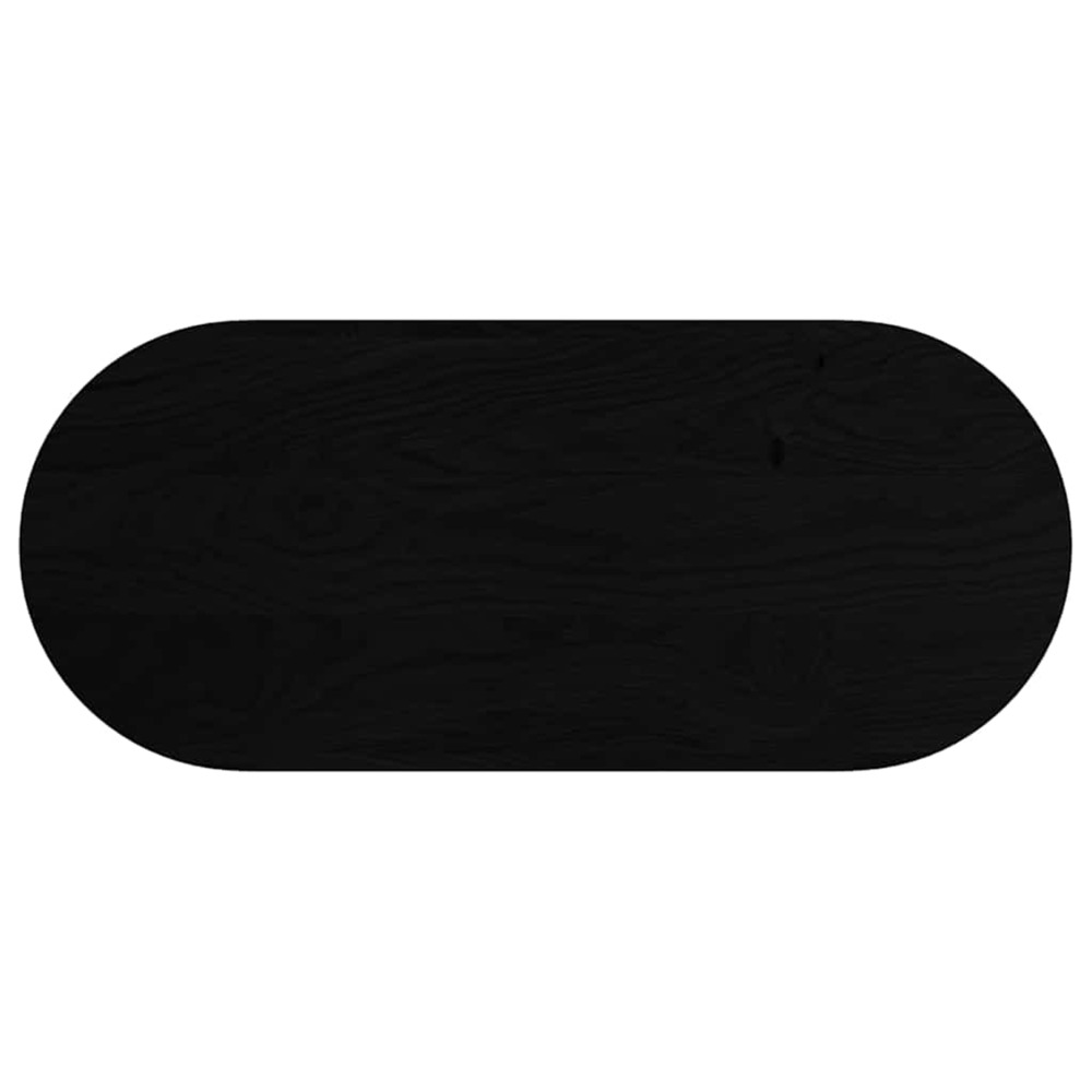 Dessus de table marron foncé 140x60x4cm bois chêne massif ovale