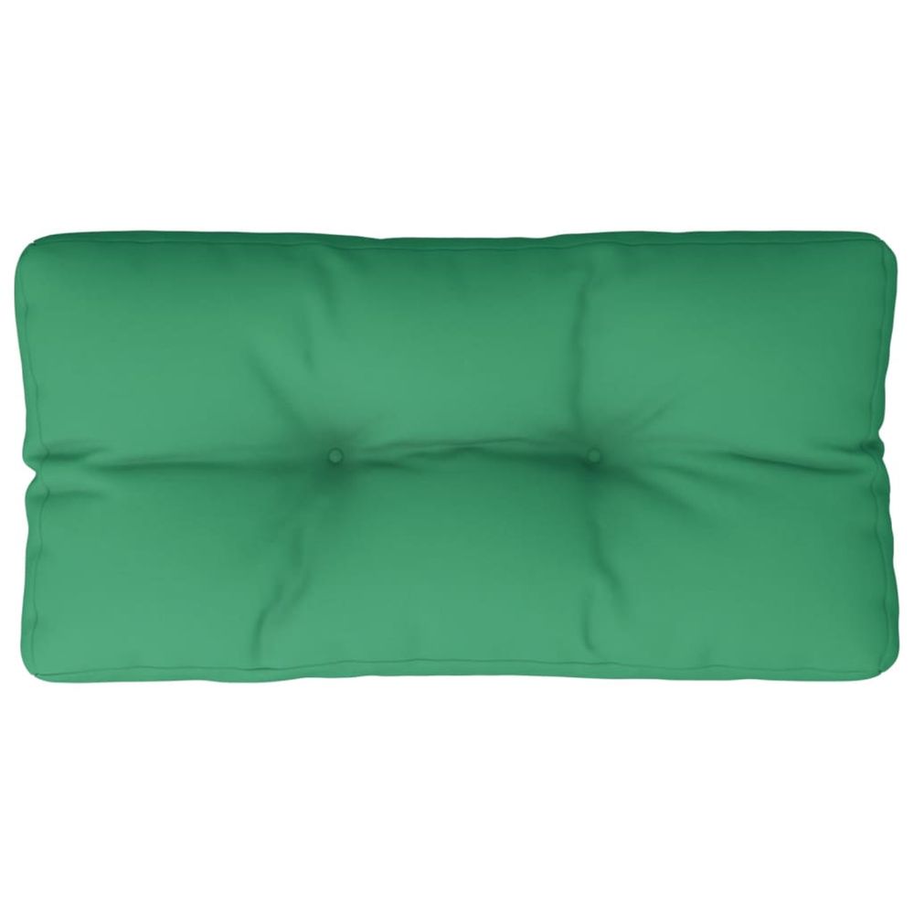 Coussin de palette vert 70x40x12 cm tissu