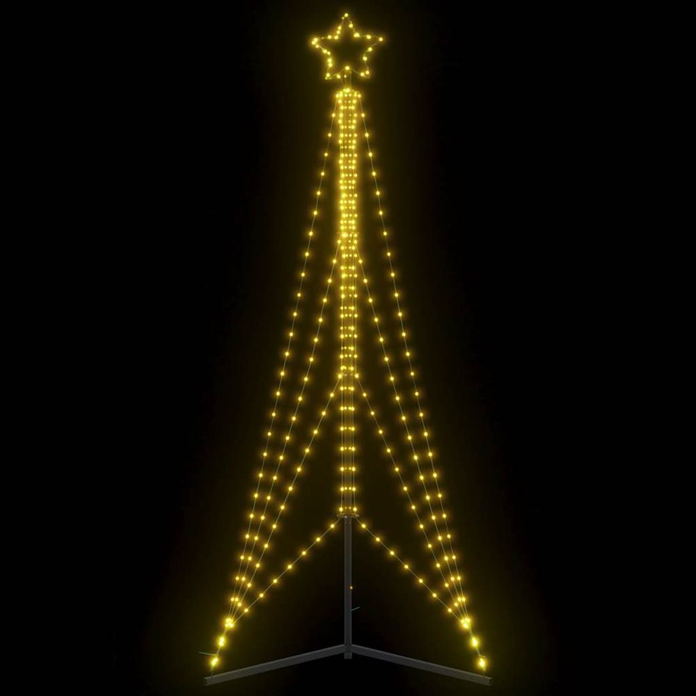 Sapin de noël lumineux led 240cm pour jardin 8 modes d'éclairage blanc chaud