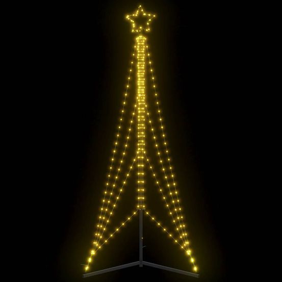 Sapin de noël lumineux led 240cm pour jardin 8 modes d'éclairage blanc chaud