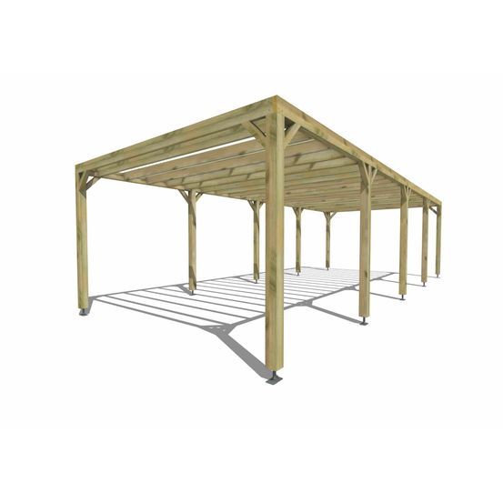 Pergola bois • 10m x 4m • indépendante • sens profondeur • livraison comprise