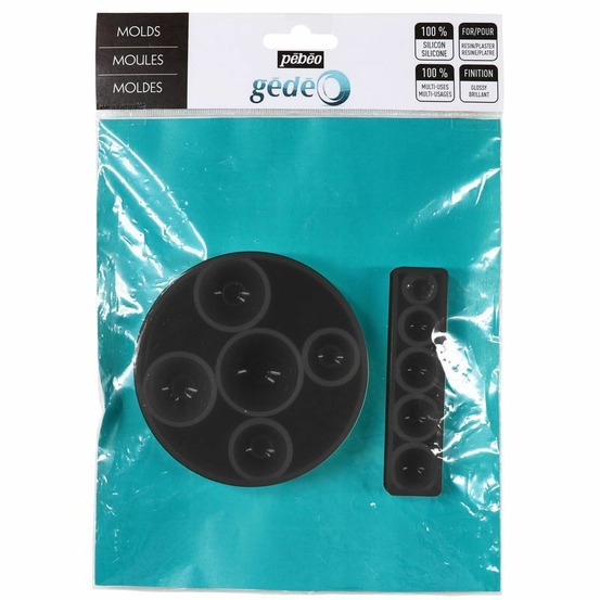 2 moules décoratifs en silicone - demi-spheres