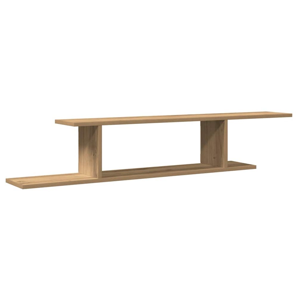 Étagère tv murale chêne artisanal 125x18x23cm bois d'ingénierie