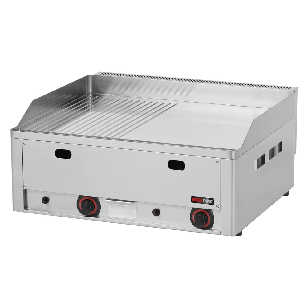 Plaque de cuisson 65x48 à gaz chromée combinée top fthrc 60 g - redfox