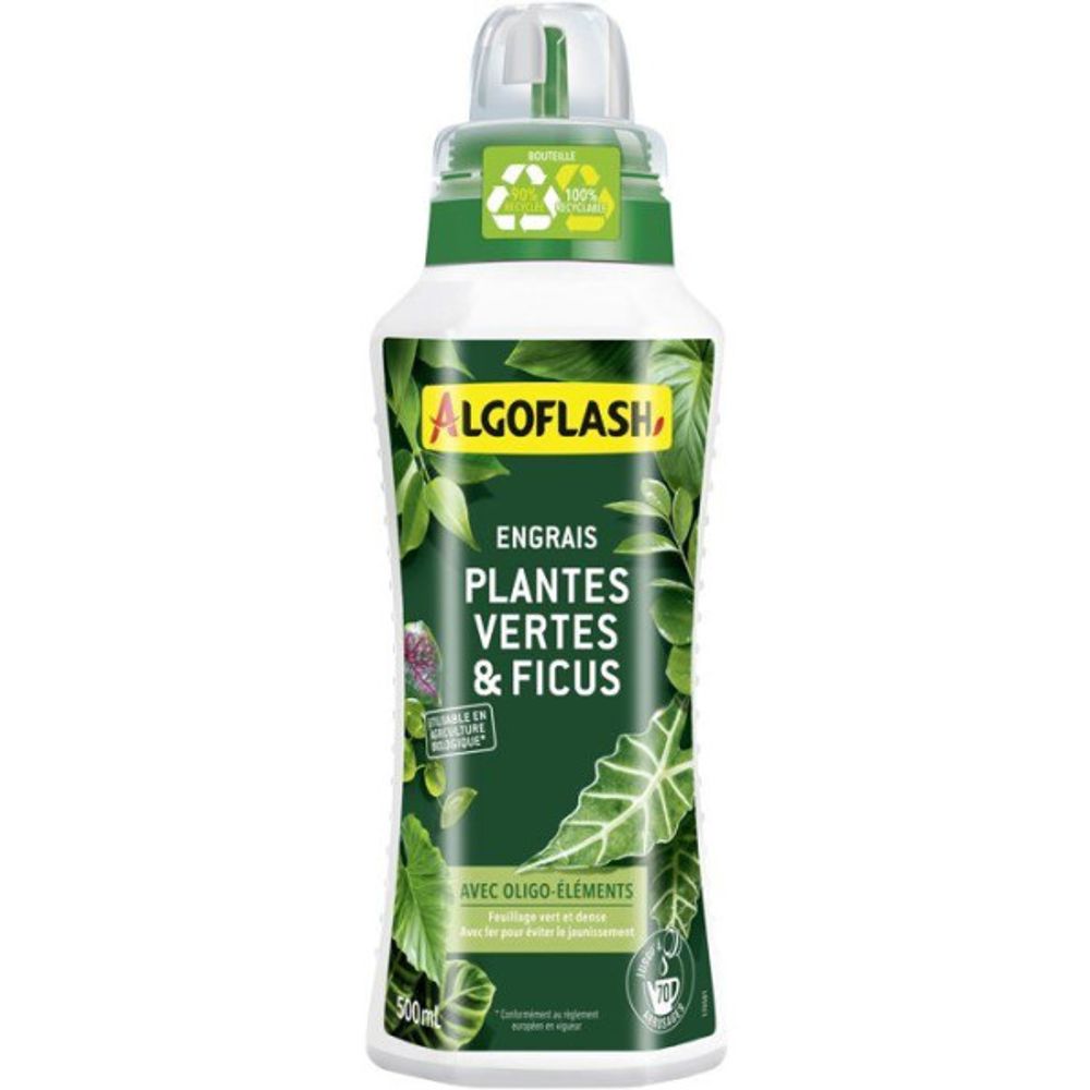 Engrais plantes vertes - - plantes vertes & ficus - 500 ml - uab