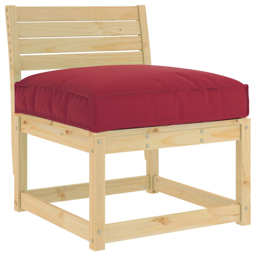 Coussin tissu oxford bordeaux 80 x 80 x 12 cm