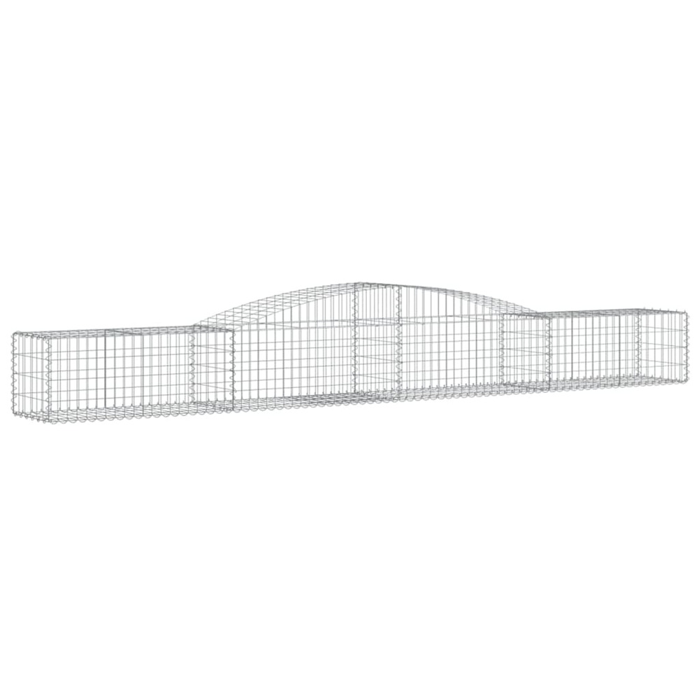 Panier de gabions arqué 400x50x40/60 cm fer galvanisé