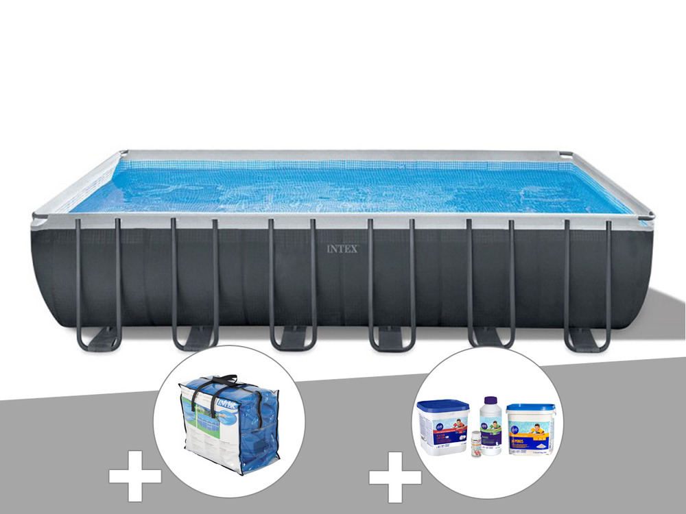 Kit piscine tubulaire ultra xtr frame rectangulaire 7,32 x 3,66 x 1,32 m + bâch