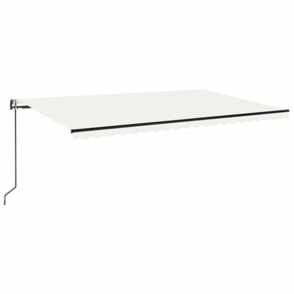 Auvent rétractable crème 500 × 300 cm polyester