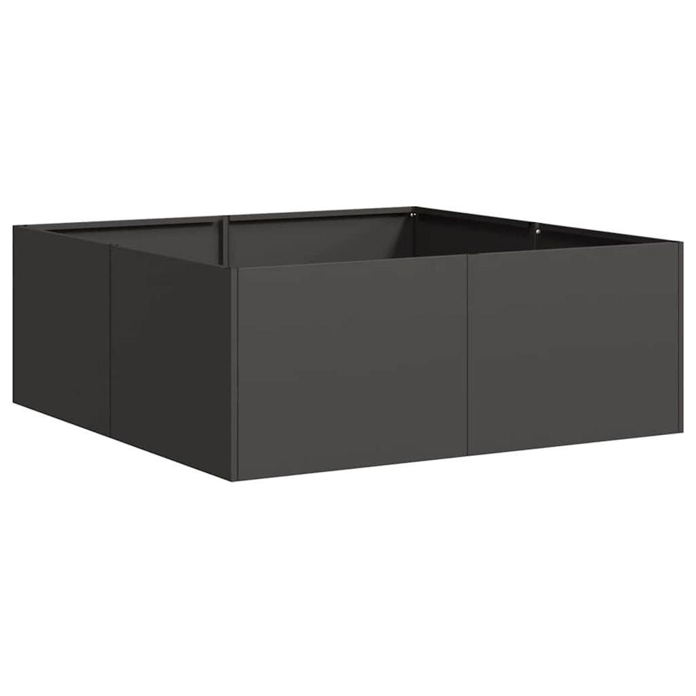 Jardinière d'extérieur noir 80x80x30 cm acier